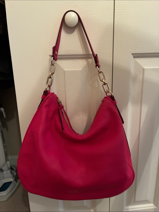 kate spade Handbags - Kate Spade Hot Pink Leather Hobo Shoulder Bag with crossbody strap